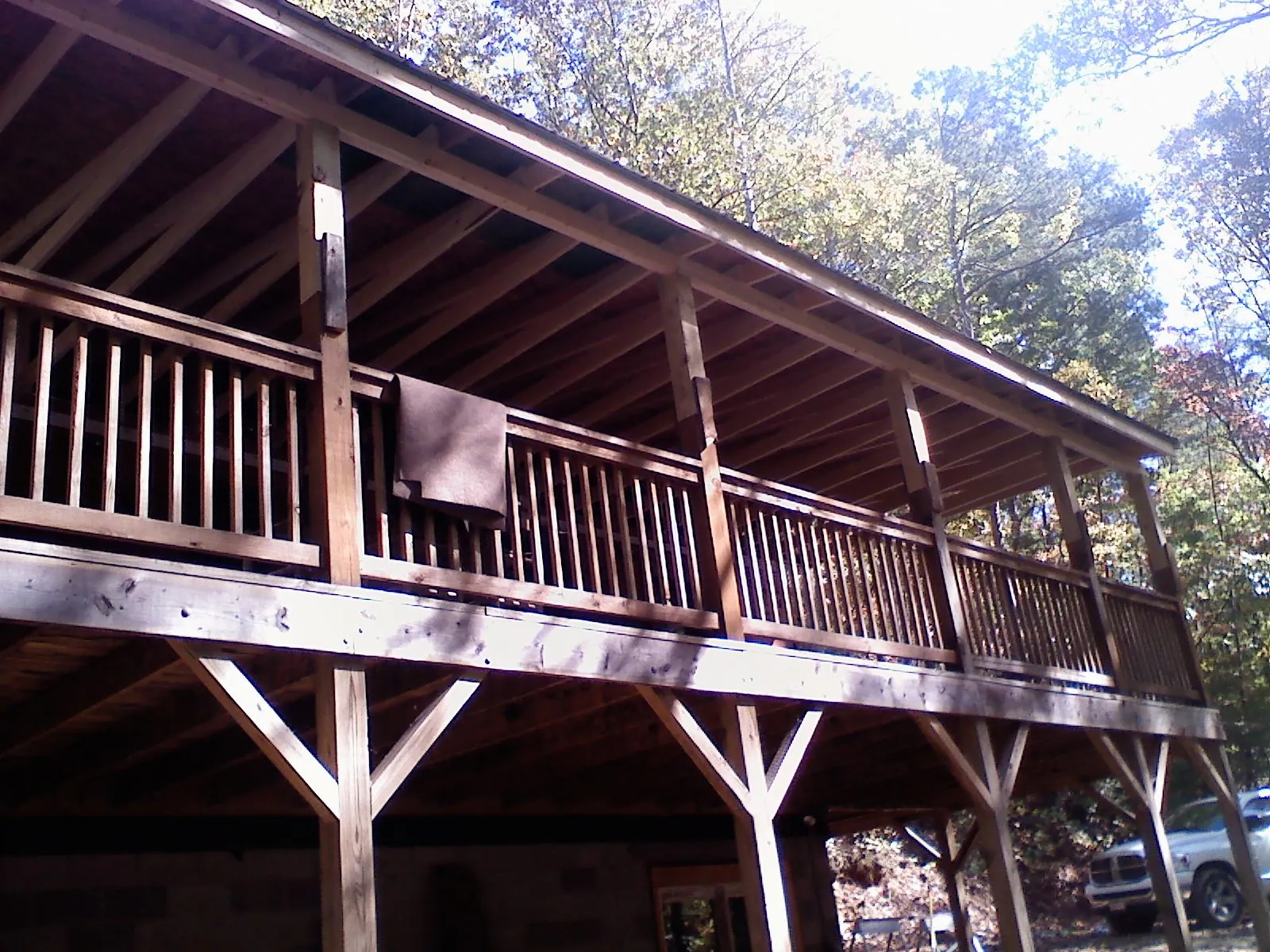 Timber framing under a new elevated porch and deck — Roof Leak Repair in Clyde by Roofing Brothers